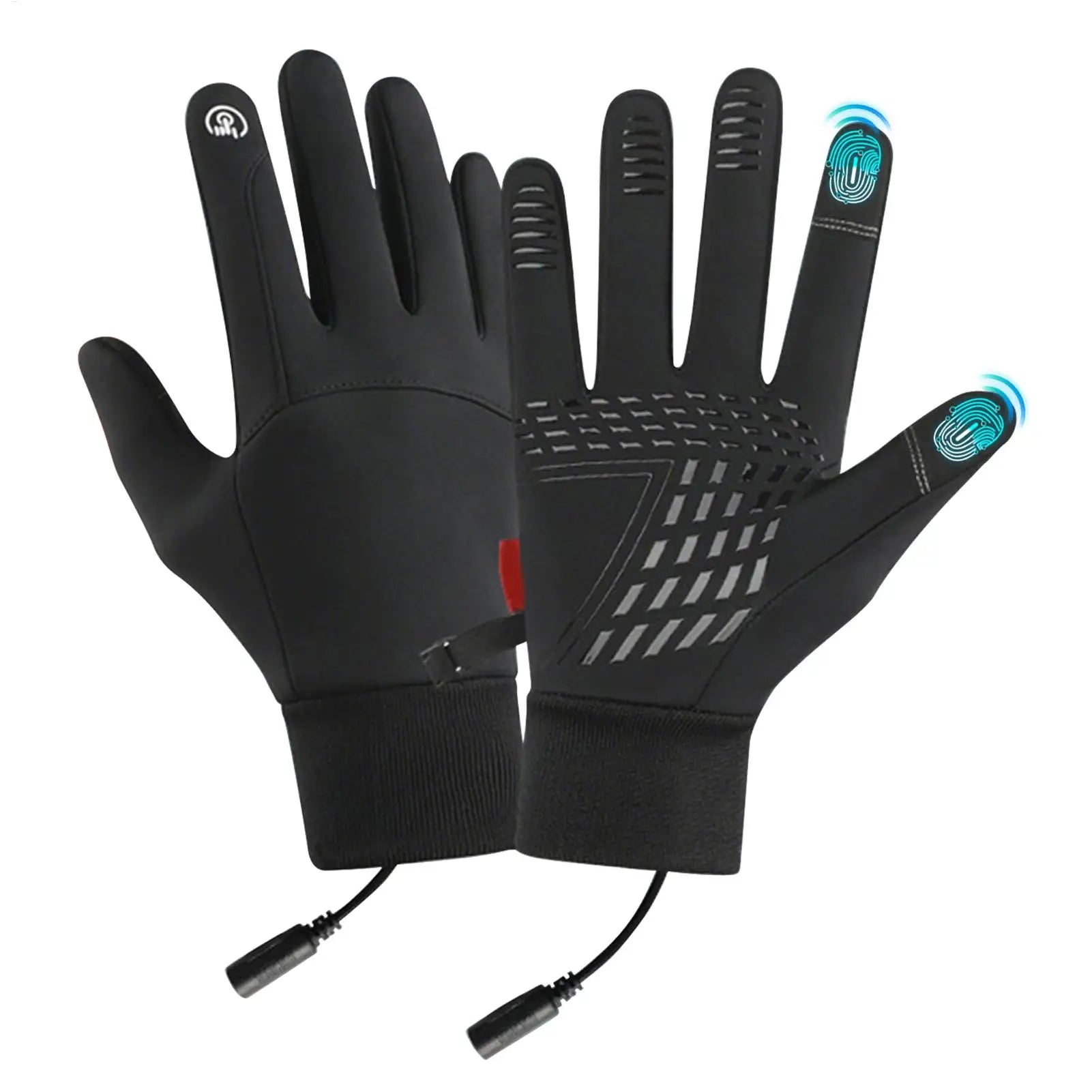 Heated Gloves For Women men Heated Hunting Gloves USB Charging Windproof Non-Slip Touchscreen Waterproof Thick Drawstring