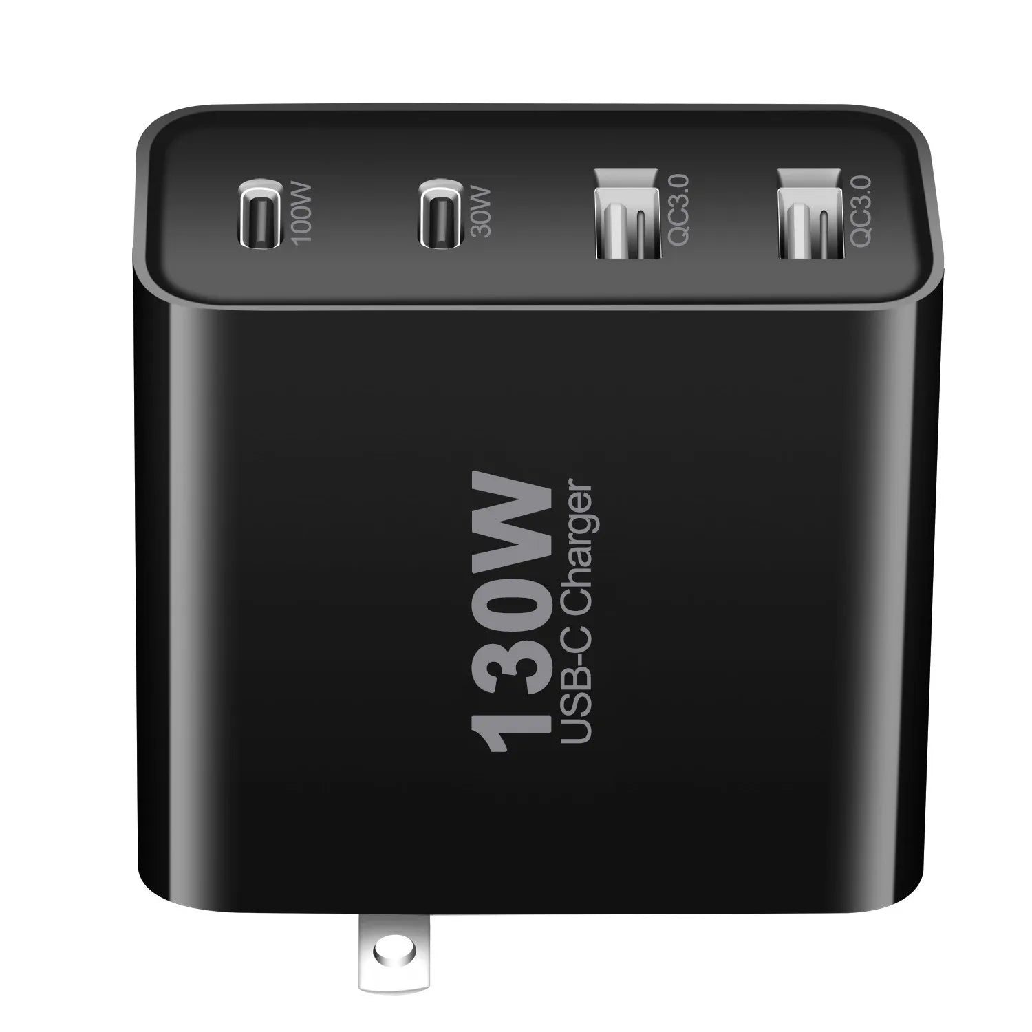 GaN  Charger, 130W USB C Wall Charger, 4 Ports Foldable GaN Charger, Fast Charger for iPhone 14/Pro Max/SE/11/XR/XS, IPAD Sams